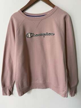Champion Authentic Athleticwear Pullover Size L Sweatshirt Pink Crew Neck Casual